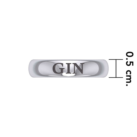 Men's GIN Band Ring (Silver)