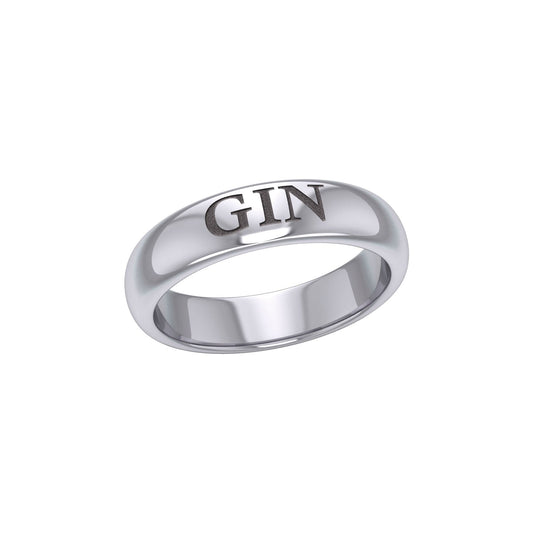 Men's GIN Band Ring (Silver)