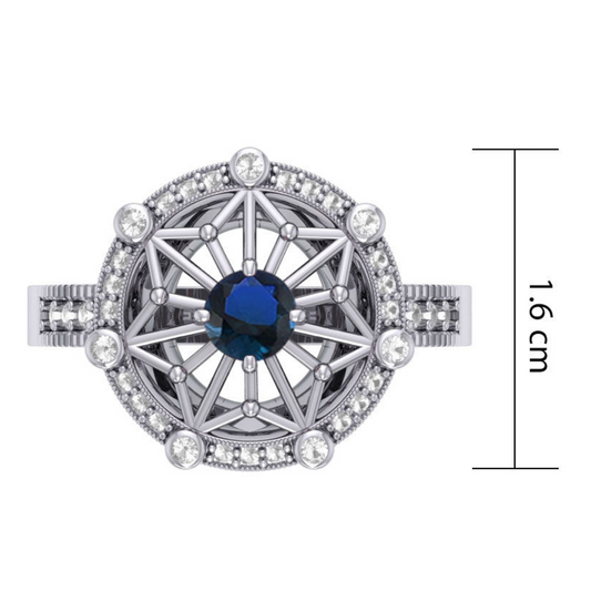 Women's Elegant Circle Symbol Ring (Silver)