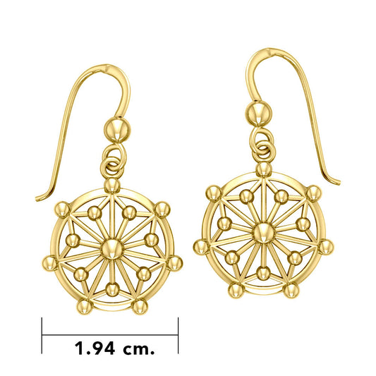 Ensemble de boucles d'oreilles avec symbole de cercle GIN (plaque d'or)