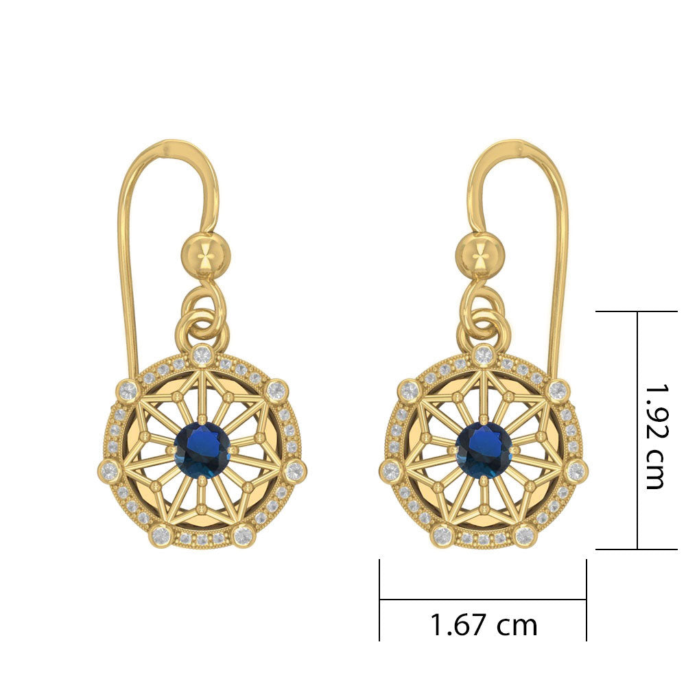 Women's Elegant Circle Symbol Earring Set (Gold Plate)