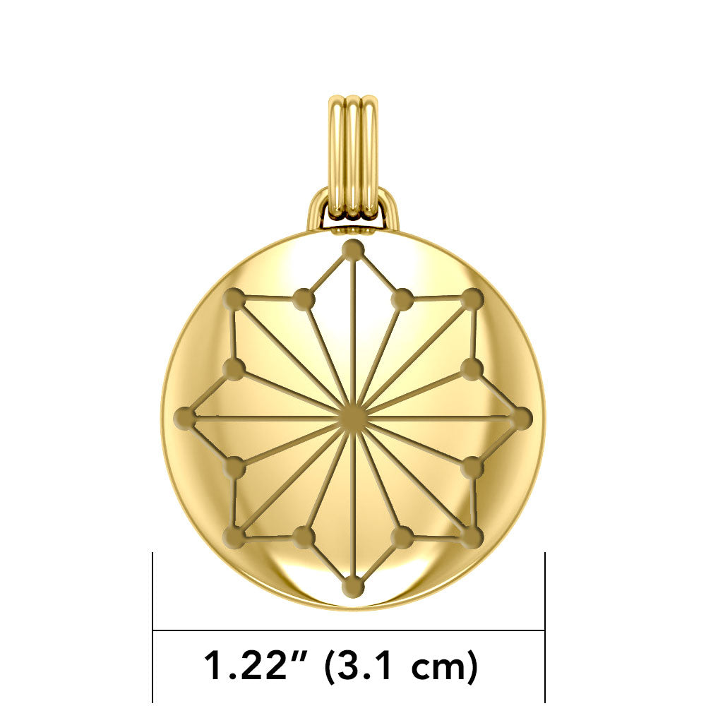 Pendentif Symbole Cercle Fermé GIN (Plaque Or)