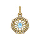 Gold Elegant Circle Symbol Pendant (Large)