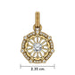 Gold Elegant Circle Symbol Pendant (Large)