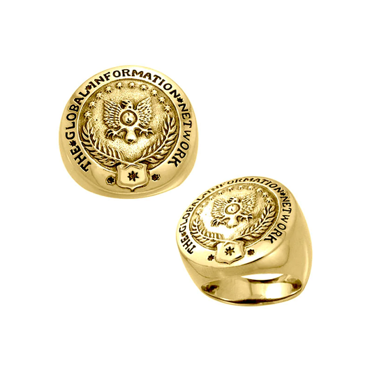 Men's GIN Logo Ring (Gold Plate)