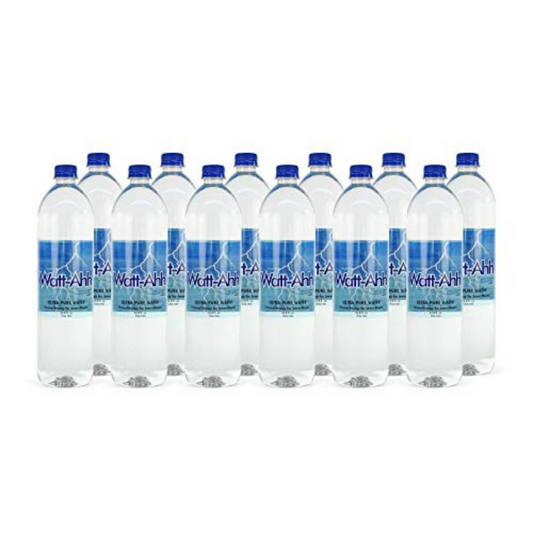 AquaNew's Watt-Ahh - Premium Polarized Water for Energy and Health - Case of 12 - 1 Liter Bottles