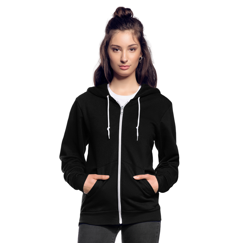 GIN Unisex Fleece Zip Hoodie - black