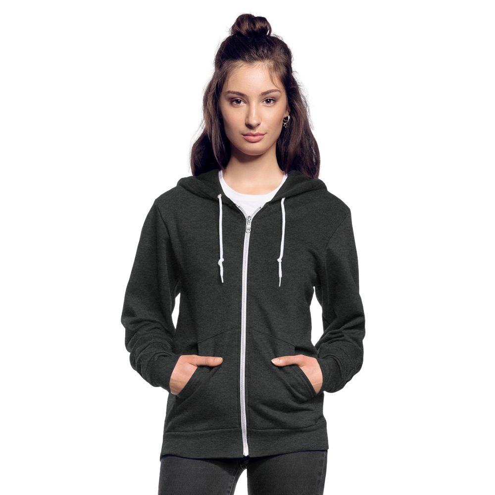 GIN Unisex Fleece Zip Hoodie - charcoal grey