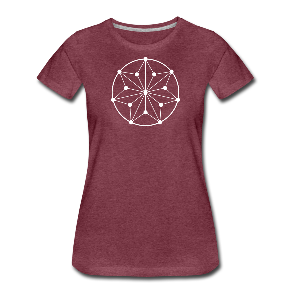 Women’s Circle Premium T-Shirt - heather burgundy