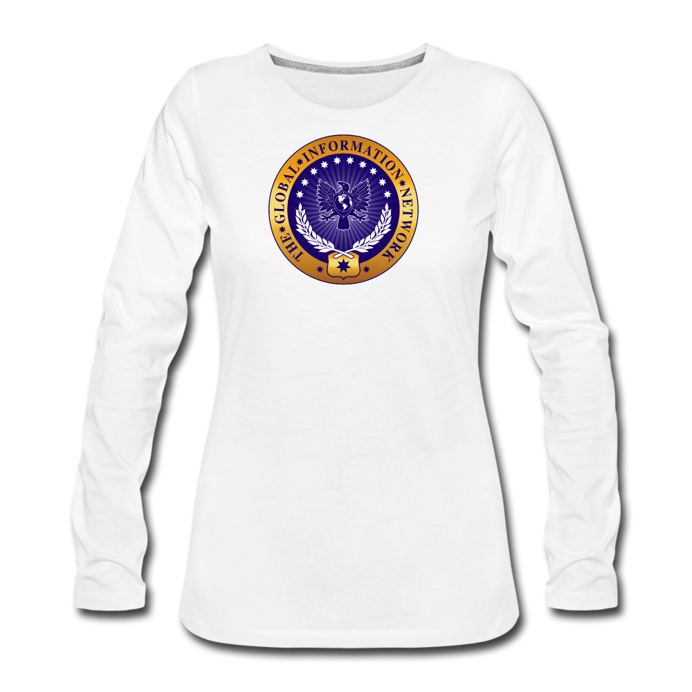 Women's GIN Premium Long Sleeve - white