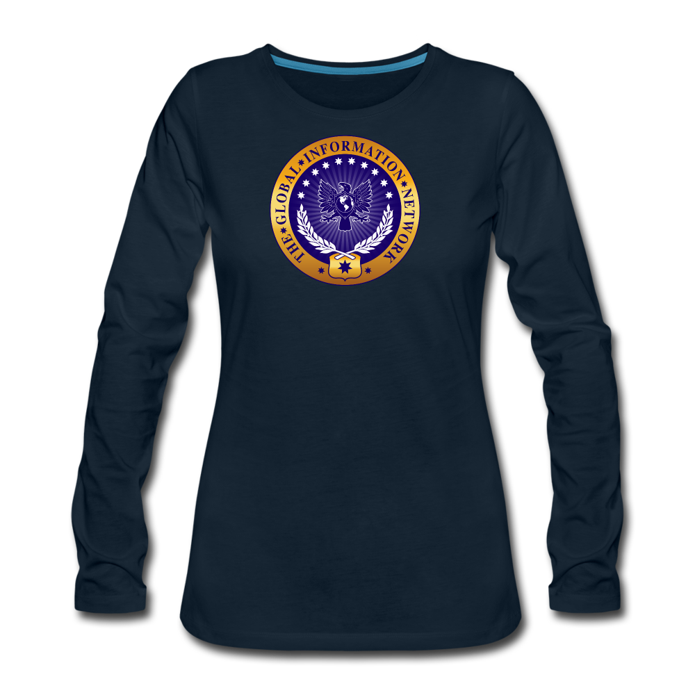 Women's GIN Premium Long Sleeve - deep navy